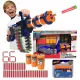  ЗАХРАНВАНЕ С БАТЕРИЯ MINIGUN DART ZONE SCORPION GUN 36 ARTS 2 MAGAZINES 3 TA + Hasbro Nerf N-Strike Elite дартс 30 бр.