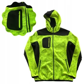   Мъжка и дамска качулка WARM, защитен SOFTSHELL, жълто трико, XXL