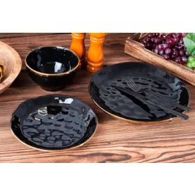   Порцелан, сервиз - Сервиз Giardino black&gold 18 бр.