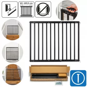    Парапет за врата, стълби Reer, завинтен, черен