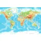 Фототапет КАРТА НА СВЕТА на полски език за стена 180x120 БЕЗПЛАТНА подложка за карта