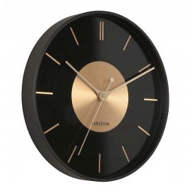   Часа - Стенен часовник Karlsson черен, златен 35см