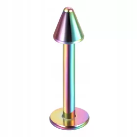    10 pzas/lote acero Tragus Helix Piercing Spike y bola 16G Labret Pircing