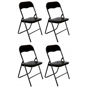   Градински стол - Градински стол Care Life, черен метал