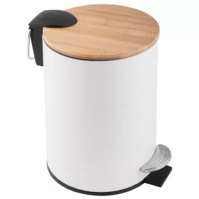 Метален кош за баня Yoka Home, 3л, бял