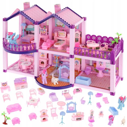  КЪЩА ЗА КУКЛИ LandToys КОМПЛЕКТ - КЪЩИ ЗА КУКЛИ И КЪЩИ ЗА ПОНИТА 36см
