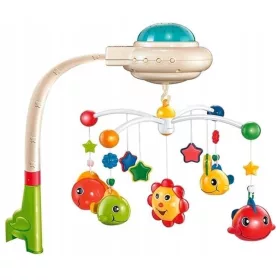    Въртележка с рибка прожектор за легло LandToys