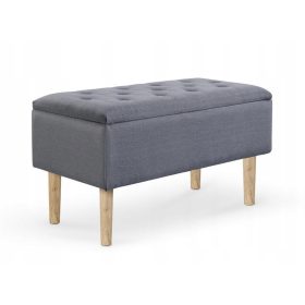    Тапицирана пейка с място за съхранение Halmar 80 x 44 x 40 см нюанси на сивото