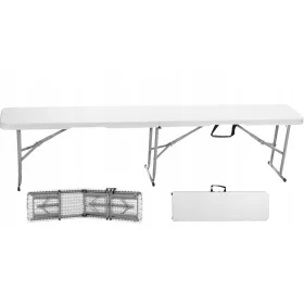   Градинска пейка - Пейка без облегалка, пластмаса, 183 х 28 см