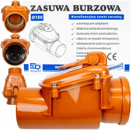 PP шибър Aquer 2 mm x 160 mm