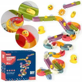    ИГРАЧКА ЗА БАНЯ, ВАНА, ПИСТА ЗА ВОДНА ПЪРЗАЛКА, ПЪРЗАЛКА ЗА ПАТКИ, 66 ЕЛЕМЕНТА.