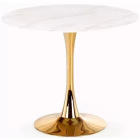    Кръгла маса Halmar Casemiro, регулируема по височина, 90 x 90 x 75 см, бяла