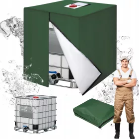    Резервоар за дъждовна вода 1000 л 116 х 120 см зелен