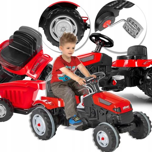  Детски трактор Pilsan Black, Red