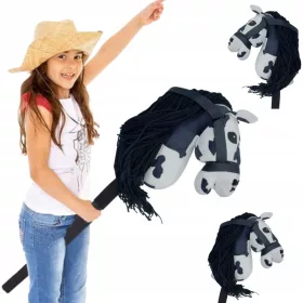    ИГРАЧКА КОН ВЪРХУ ПРЯКА КОНСКА ГЛАВА ХОБИ КОН КОН С ГРИВА ПОДАРЪК ЗВУК