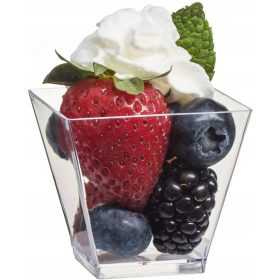   Съдове за еднократна употреба - Квадратни десертни чаши 120мл 50 бр