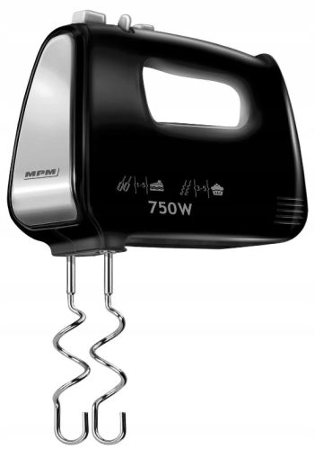  MPM MMR-19/C ръчен миксер 750W 5 скорости турбо куки за тесто черен