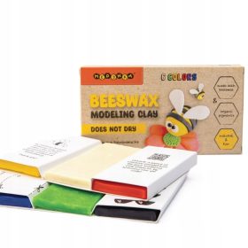    MEDENKA 100% натурална глина за моделиране Пластилин с пчелен восък 6 цвята