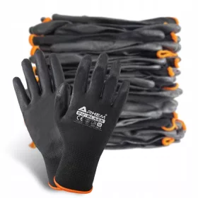   Ръкавици Arhem PU BLACK размер 9 - L 12 чифта