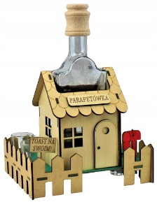 Забавен предмет - Home Housewarming Toast on Your Own Графа с чаши, 6 бр Безплатна висулка