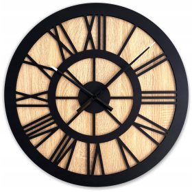   Часа - Стенен часовник Janus, бежов, черен, нюанси на кафявото, многоцветен, 59 см