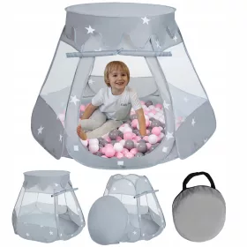   Плажна шатра с топки Selonis NZ-33-GRAY сива 90 x 105 x 90 cm