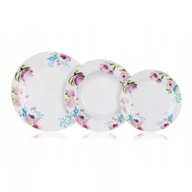   Порцелан, сервиз - Банкетен сервиз розови цветя 18 бр.