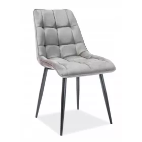    Кадифен стол Signal в нюанси на сивото