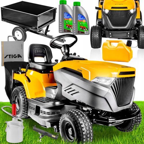  НАЙ-МОЩНИЯТ ГРАДИНСКИ ТРАКТОР STIGA ESTATE 384MM 16HP 200L КОМПЛЕКТ КОШНИЦИ