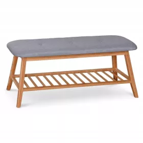    Тапицирана пейка Halmar 100 x 44 x 30 см нюанси на сивото