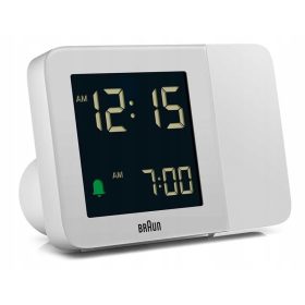 Часа - Будилник Braun бял 13см