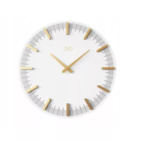   Часа - Стенен часовник JVD бял, златен 40см