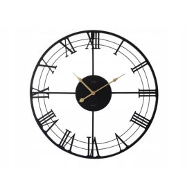   Часа - Стенен часовник JVD, черен, златен, 57 см