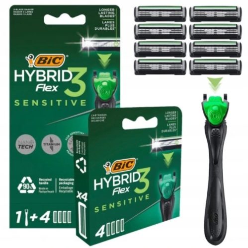  Машина BIC Hybrid 3 Flex SENSITIVE + 8 патрона