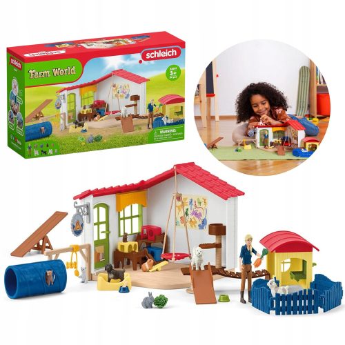  SLH42607 Schleich Farm World - Хотел за животни, фигурки за деца 3+