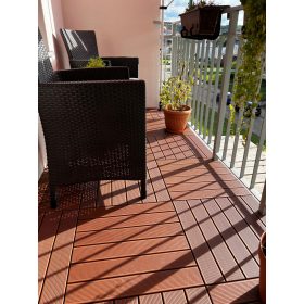   Терасови настилки - Композитна платформа за тераса 0,504 х 0,084 м, нюанси на кафяво