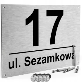   Printima номер за къща 32 х 21 см + Универсални карфици 6 х 30 мм 4 бр.