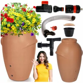    Резервоар за дъждовна вода 360 л 120 х 80 см кафяв