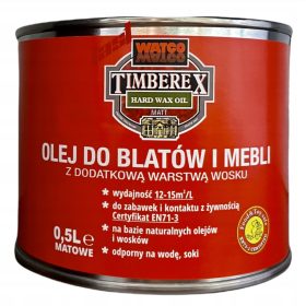    Timberex Hard-Wax Oil за плотове и мебели 500 мл мат