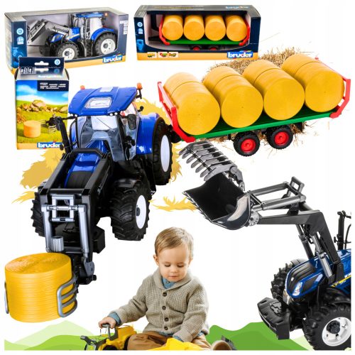  Трактор BRUDER New Holland T7.315 с товарач 03121 + 2 други продукта
