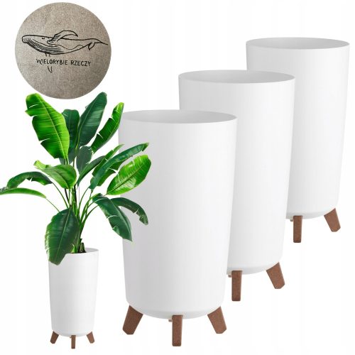  Саксия Whale Things 24 см x 24 x 45 см диаметър 24 см пластмаса бяла