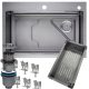 Мивка с едно корито STEEL KITCHEN SINK BLACK 72x46 Стоманена мивка черна