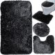 3бр. КОМПЛЕКТ Килими за баня, ПРОТИВ ХЛЪЗГАНЕ, Mega Soft, 4 см дебелина