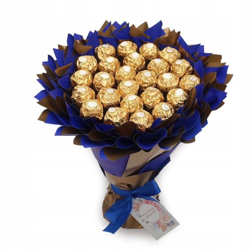 Забавен предмет - Букет от сладки Ferrero Rocher Подарък Годишнина Сватба Рожден Ден Имен ден