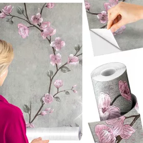    САМОЗАЛЕПВАЩ ТАПЕТ МОДЕРНИ ЦВЕТЯ 10м