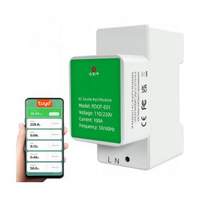   Контролер за интелигентен дом - TUYA WiFi измервател на енергия и мощност за DIN шина
