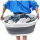 Кошница за дрехи - Свободностоящ кош за пране uWell 25л, нюанси на сиво и сребристо