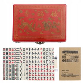    Emulitivt Portable Mahjong Game Set Набор от китайски играчки Mahjong Game за домашни пътувания