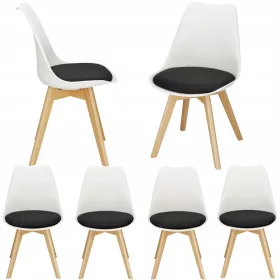  Стол Springos, бяла пластмаса, 1 бр.