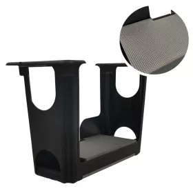   Градински стол - Контрастен градински стол, черна пластмаса